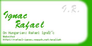 ignac rafael business card